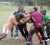 Members of the national 15s rugby team going through a practice session yesterday at the National Park ahead of their first game in Round 2 of the Southern Zone of the NACRA Regional Qualifier for the 2015 Rugby World Cup which kicks off in Barbados tomorrow.(Orlando Charles photo)