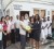 Audrey Ford and Dr Michele Ming, Directors of Mings Products and Services handing over the AED to Helen Browman, Chief Executive Officer of St Joseph Mercy Hospital in the presence of Dr Rohan Jabour, managers, staff and students of the hospital.