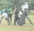 Rugby players practicing at the National Park rugby field yesterday. (Orlando Charles photo)