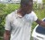 One of the two carjackers after he was apprehended at the Lusignan Public Road yesterday.