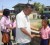 MPs Faizal M. Jaffarally and Jennifer Wade of APNU greeting students in Region 5 during the outreach