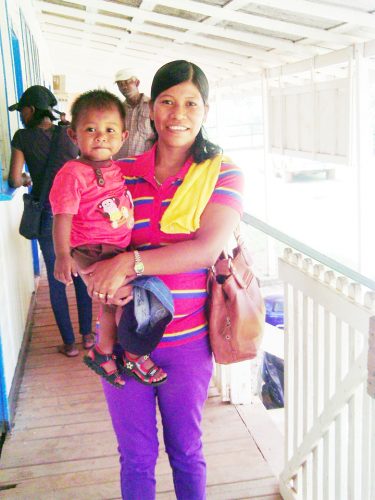 
Suzie and her one year old son at the hospital.