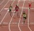 Alan Oliveira, left, pips Oscar Pistorius in the 200m final of the Paralympic Games.
