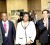 Newly elected Director of the Pan American Health Organisation (PAHO) Dr Carissa Etienne (second, right) with ministers of health at the conference
