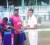 National Under-19 cricketer Tagenarine Chanderpaul receiving his man of the match award from a member of the Sunrise Cricket Club team.