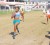  Richard Ishmael’s Shamane Daniels powers to victory in one of the relay events during Zone One’s Inter School Track and Field Championships for North Georgetown District Number 11 at the Police Sports Club ground Eve Leary yesterday.
