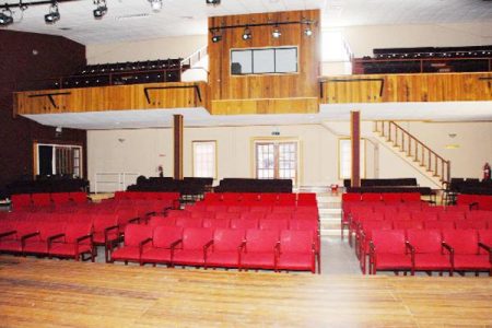 The interior of the refurbished Theatre Guild Playhouse (Stabroek News file photo)
