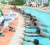 IN DEEP WATER! The Golden Jaguars going through a recovery session yesterday at the team’s hotel in Gros Islet, St Lucia knowing that only a win in tonight’s game against hosts St Lucia will suffice. (Orlando Charles photo)