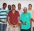 Members of the University of Guyana team. Left to right: Ryan Dojoy, Jamal Angus, Ryan Dey, Kiefer Lopes, Lancelot Adonis, Coach Lawrence Adonis, Rondel McArthur and Michael Anderson.
 
 