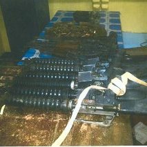 Some of the weapons found (Police photo)