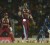 West Indies' captain Darren Sammy celebrates as teammate Denesh Ramdin (L) looks on after dismissing Sri Lanka's Angelo Mathews (R) during the world Twenty20 final cricket match at R Premadasa Stadium, Colombo today. REUTERS/Philip Brown 
