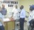 Region10 MP Renis Morian (second from right) speaking with doctors during his hospital visit. Also in photo is RDC councillor Maurice Butters.