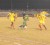 Action during last night’s CFU Cup, Group Six game between Guyana and host Grenada at the National Stadium here in St. George’s. (Orlando Charles photo)