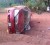 The car in which the men were travelling on the Mahdia Airstrip Road.
