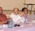 From left: Derven Patrick, Technical Specialist of the Maternal Thematic Fund; Dr Bheri Ramsaran, Minister of Health; Frances Ganges, Board Member of the International Confederation of Midwives and Wilton Benn, Director of the Health Sciences Education in the Ministry of Health at the  Midwives Association of Guyana’s Fourth Annual Conference yesterday. (Arian Browne Photo)