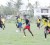 Alpha United players in action during a practice session yesterday at the Camptown Ground. (Photo by Orlando Charles)

