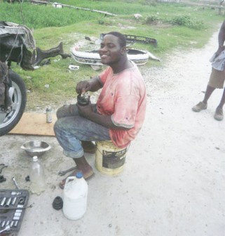 Mechanic Andrew at work