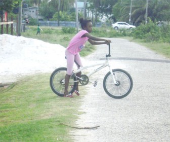 Relaxing on the bike