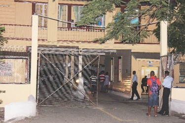 Persons were allowed to see relatives detained during the Stabroek Market raid later at the Brickdam Police Station.