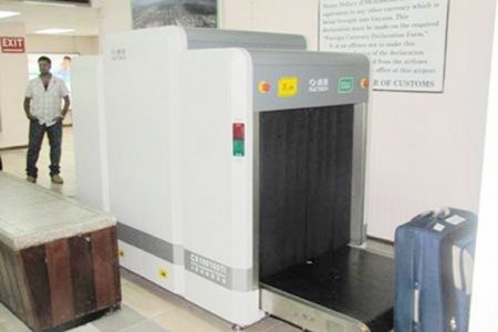 The new baggage scanner at the Cheddi Jagan International Airport, Timehri. (GINA photo)