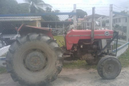 The tractor which Bissoondial Nihal was driving at the time of the accident