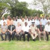 French Security Attaché to Guyana and Suriname, Jean Le Clech (sitting third from left), Deputy Crime Chief and Assistant Commissioner, Winston Cosbert (sitting fourth from left), trainers from the French Interdepartmental Anti-Drug Training Centre (CIFAD) and participants of the Technical and Scientific Police Training Programme. (GINA photo)
