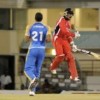 Trinidad and Tobago captain Denesh Ramdin celebrates his side's win over Barbados. (Photo courtesy WICB)