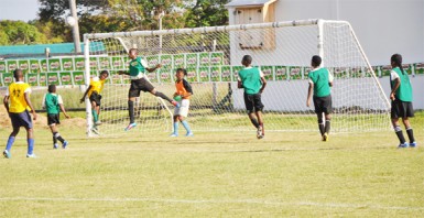 Action between Tucville Secondary in yellow and Tutorial High 