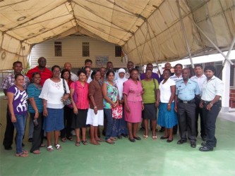 Participants at the GBV and HIV/AIDS awareness training at the Roadside Baptist Training Centre 