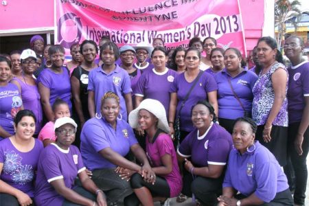 Caption: Members of Women of Influence after their march 