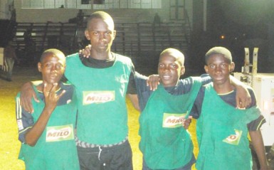 South Ruimveldt target men from left to right Hermin Beckles, Steffon Eno, Keith Caines and Colin Peters