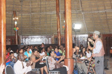 A section of the audience reacts to one of the storytellers on World Storytelling Day at the Umana Yana (Photo by Arian Browne) 