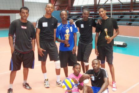 The Demerara Volleyball Association/ Kitana Travel Service volleyball champion team Achievers.