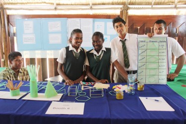 Students of Richard Ishmael pose with their project’ Improving literacy and numeracy in our school’