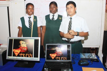 Students of The Bishop’s High school pose with their project ‘Fibre fuel’