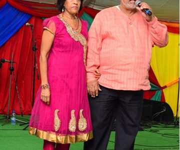 President Donald Ramotar and First Lady Deolatchmee Ramotar at the Samelan (GINA photo)