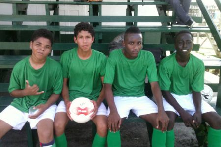  School of the Nation goal scorers, Wellerson Menez, Carlos Oviedo, Tarlee Taitum and Lyndon Dorway.
