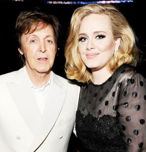 Paul McCartney
and Adele