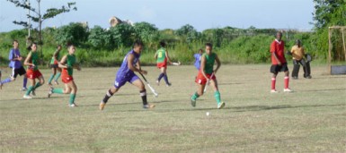 Action between GCC in blue and Airbenders in Green 