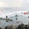 The Lion Air plane after landing in the sea (BBC)