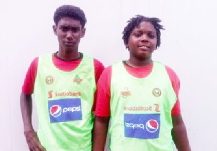 St. George’s goal scorers, Adolph George and Ozeal Small. 