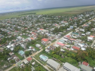 An aerial view of Georgetown