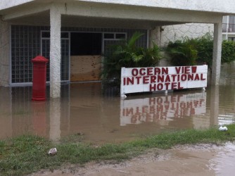 Ocean Views Hotel under several inches of water for the second time in less than two months