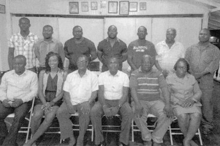 The Executive members of the Demerara Cricket Club (DCC) after the Annual General Meeting (AGM). 