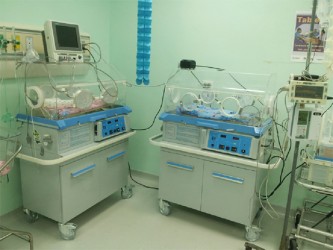 Two of the incubators in the Neonatal Unit at the Linden Hospital Complex 