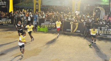 Silver Bullets in control of the ball during their game against Silent Assassins on Wednesday night (Photo by Orlando Charles) 