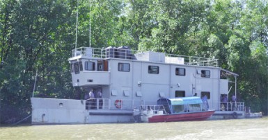 The GDF Coast Guard Floating Base at its moorings (GDF photo)