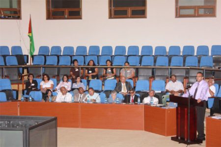  A section of the audience listening to Dr. Frank Anthony during his address.  