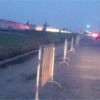 Barriers prevented persons from parking along the traditional ‘limin’ spot along the seawall last evening