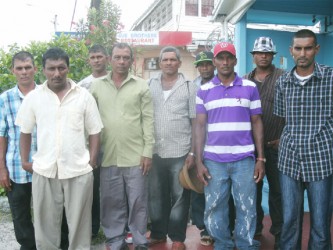 Some of the fishermen who are affected by the smuggling of shrimp from Suriname 